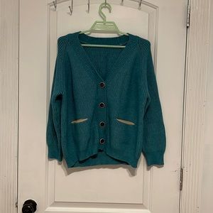 Green cardigan